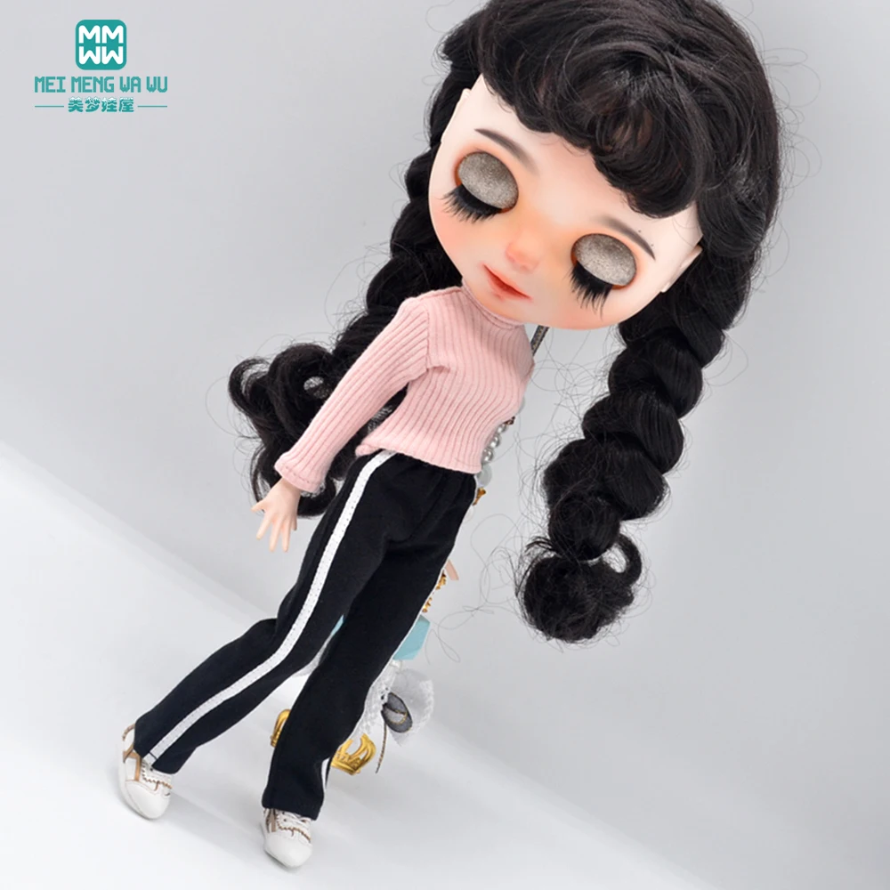 2021 NEW 28-30cm Blyth clothes Azone OB22 OB24 Toys doll accessories Turtleneck sweater, sweatpants, shoes