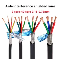 Cable blindado 18AWG 2/3/4/5/8 núcleos 26/24AWG 22AWG/20AWG 10-24 núcleos cable blindado cable de control RVVP de cobre puro cable de señal
