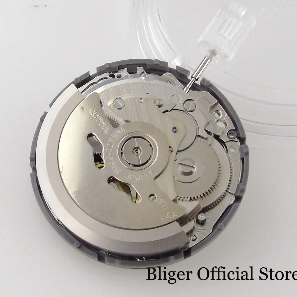 

BLIGER New Accessories NH38A 24 Jewels Stainless Steel Watch Movement 21600BPH