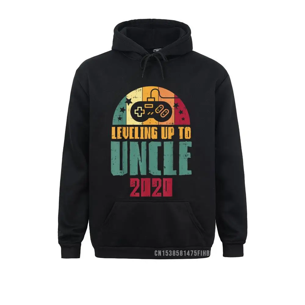 Mens Leveling Up To Uncle 2020 Retro Pregnancy Reveal Gamer Gift Hoodie Men Hoodies Sweatshirts Personalized Clothes