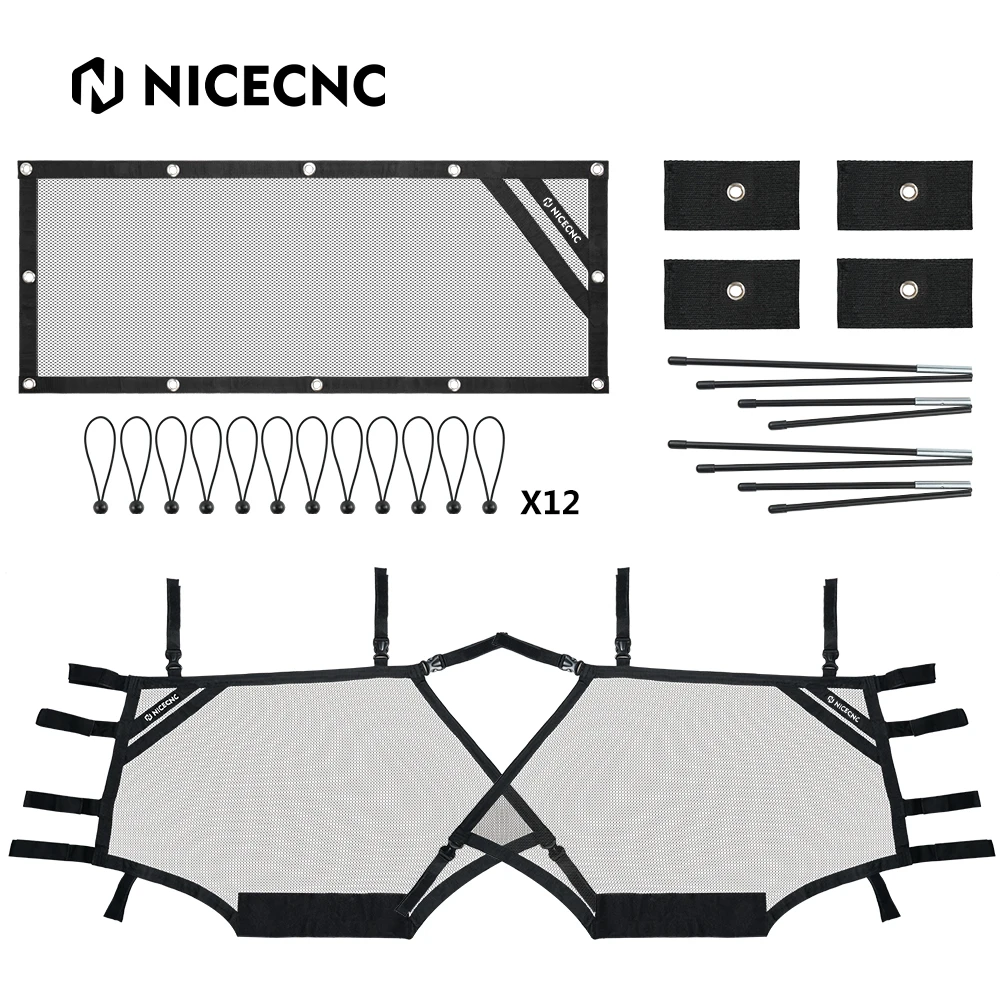 

NiceCNC UTV Cage Mesh Net Guard Window Shield Net Cover For Polaris RZR 570 800 1000 900 RZR XP Turbo 2015-2022 2016 (2 Seater)