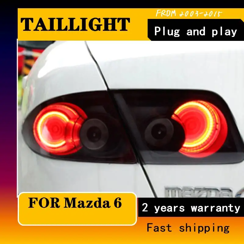 Car Styling For Mazda 6 LED Taillights 2005-2013 For Mazda6 Tail Light Rear Lamp DRL+Brake+Park+Signal Auto Accessories