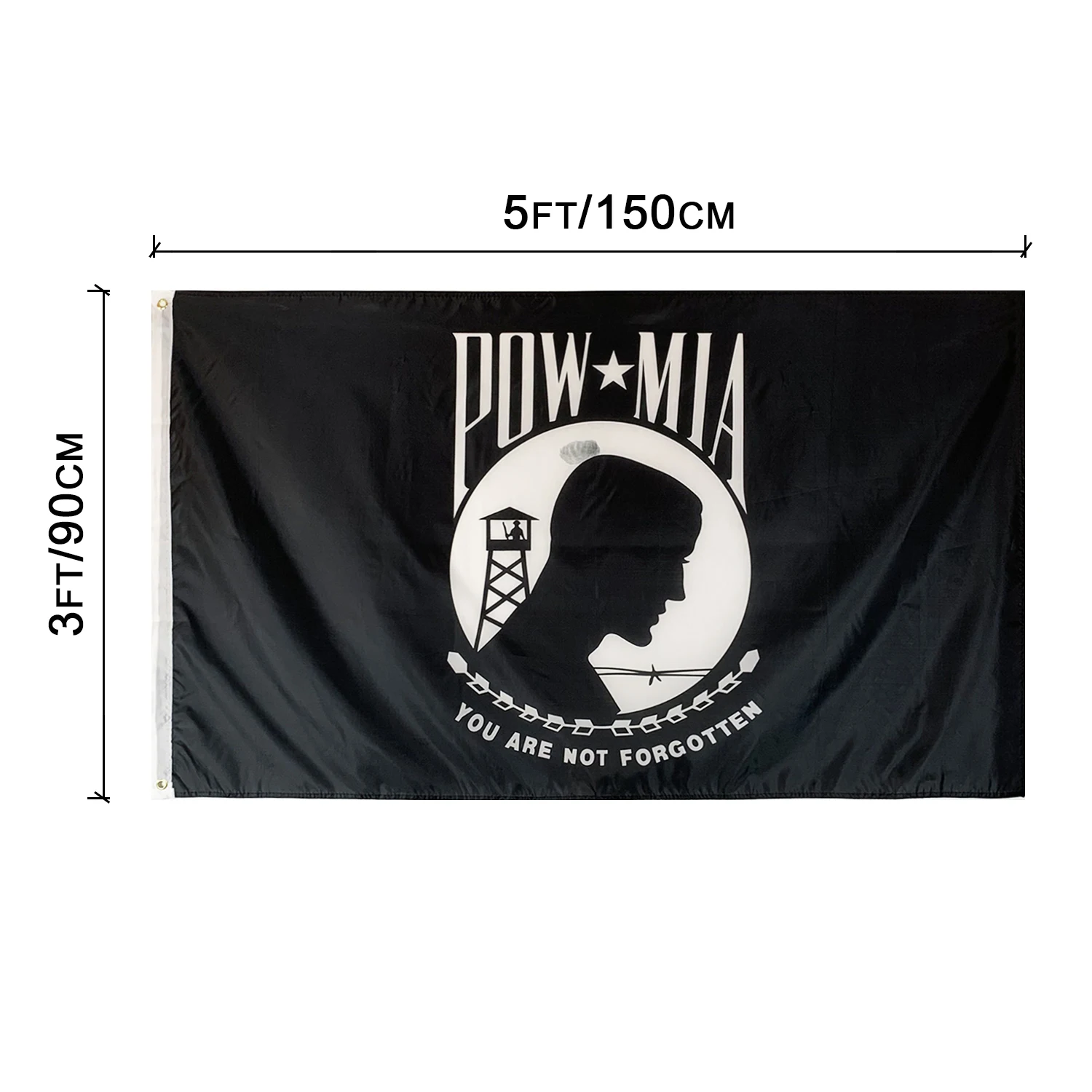 Flagnshow 90x150cm 3x5ft POW MIA Flags and Banners USA Army Flag for Decoration