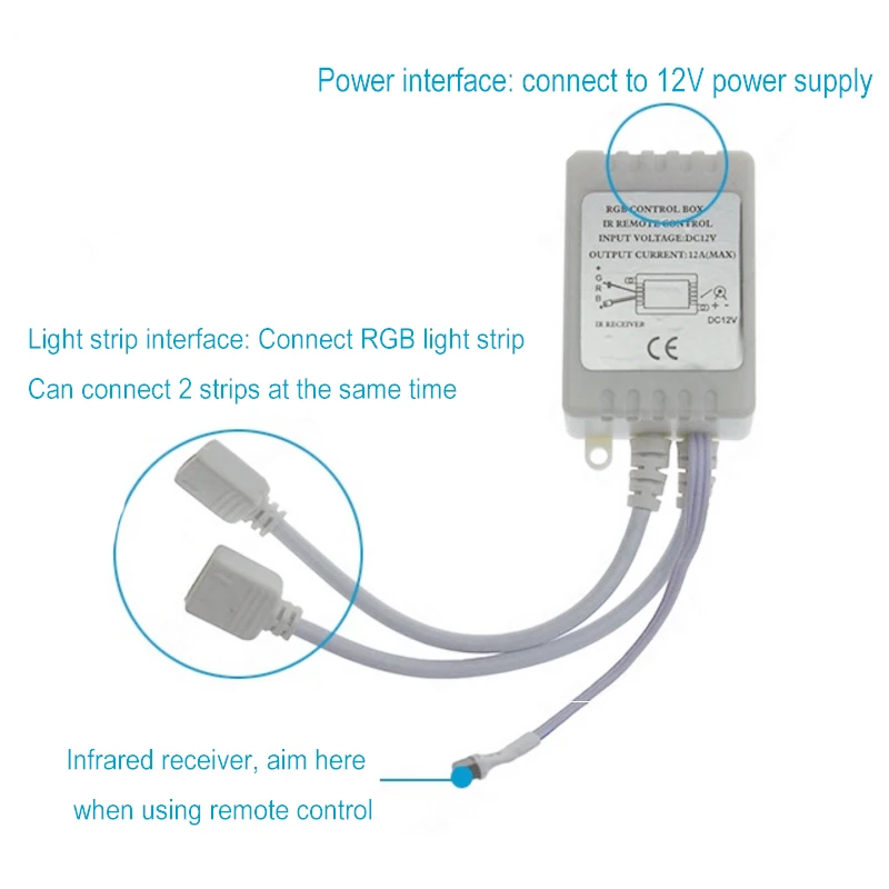DC12-24V Mini 24key/44key Controller Remote Infrared Wireless Remote Control Dimmer For 5050 3528 2835 LED RGB Light Strip