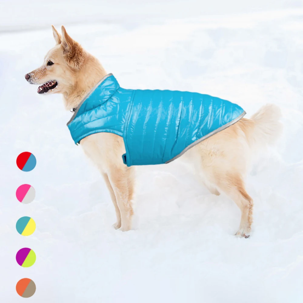 

Waterproof Dog Clothes Winter Warm cotton Dog Coat Jacket Outdoor Reflective Dog Clothing Vest for Small Medium Large big Dogs