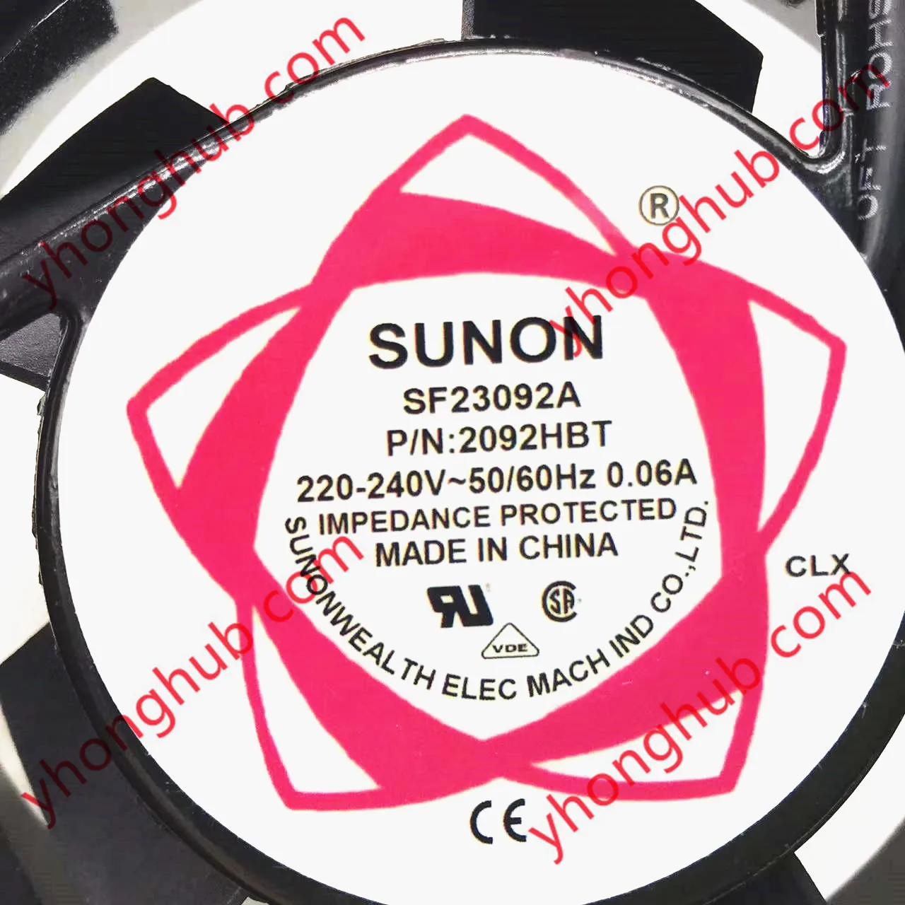 SUNON SF23092A AC 220V 0,06A 90x90x25mm serverkoelventilator