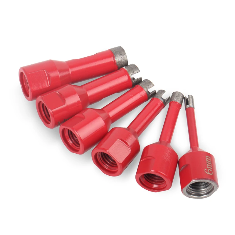 Versery  6-16mm M14 Thread Sintering Diamond Wet Core Hole Saw Drill Bits for Marble Granite Brick Tile Ceramic Concrete