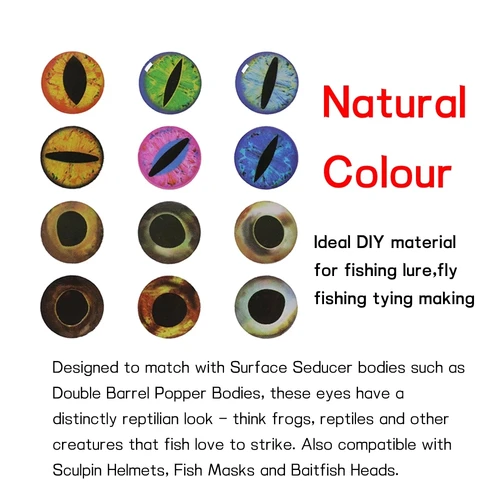 Imagen 2 del producto Bimoo 183/69 Uds nuevos ojos de pez epoxi holográficos 3D 4D para atado de moscas serpentinas Señuelos de pesca madera plástico fabricación de señuelos 3mm -10mm