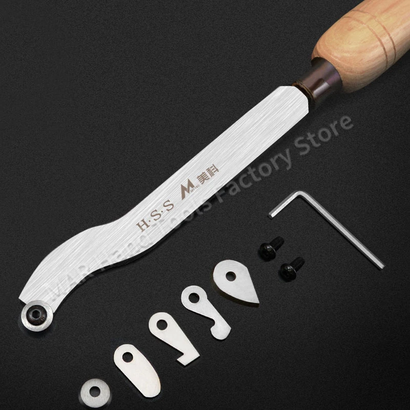 Woodworking HSS Lathe Carving Tool 5pcs 8pcs High Speed Steel Turning Tool Set Quality Wood Handle High Hardnees Lathe  Knife