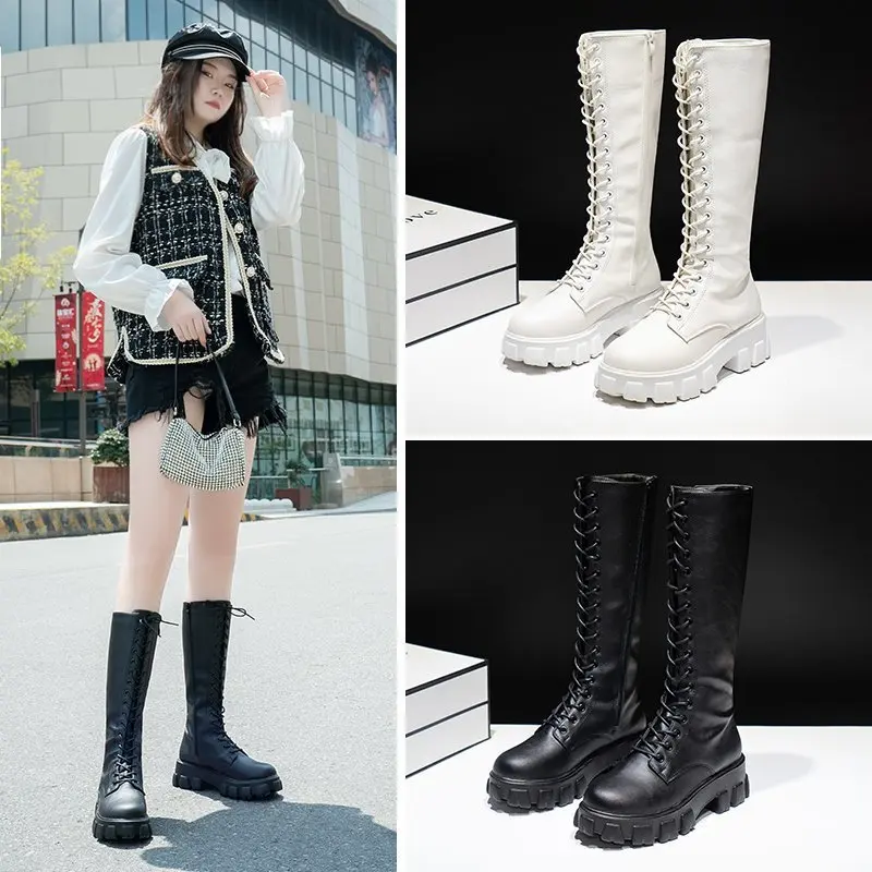 Sexy High Boots Knee-high Pu Boots High Heels for Women Fashion Shoes 2021 Spring Autumn Booties Female Size 35-43 Fur Boots