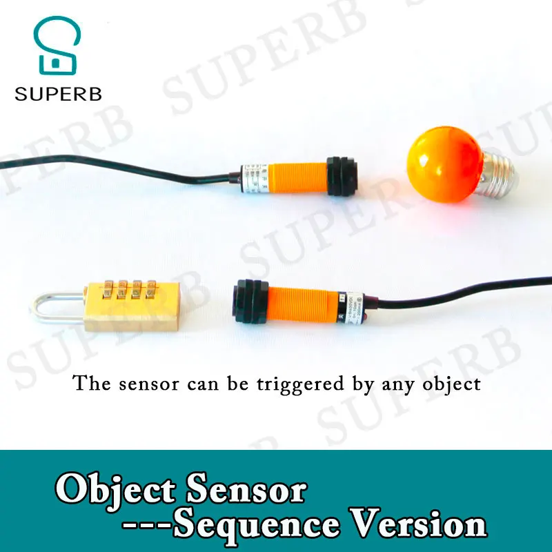 Acessórios para sala de fuga da vida real, sensor de objeto, qualquer objeto próximo aos sensores no pedido certo para desbloquear de excelentes adereços para sala de fuga