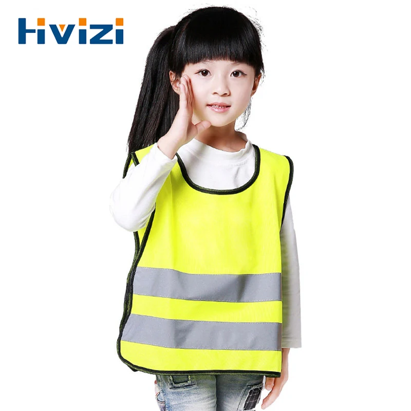 

Kids Reflective Vest Fluorescent Yellow Safety Vest High Visibility Clothing For Children Safe Traffic Student Security Clothes