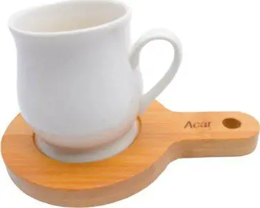 DOLBOVI Acar PORJ009608 Bamboo Altlıklı Porcelain cup Pad mug кружка coffee cup cup