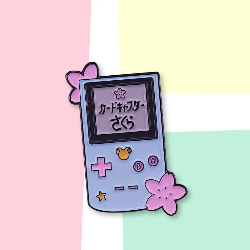 Cardcaptor Sakura Enamel Pin Classic Cartoon Anime Girl Badge Pink Patch Kero Chan Magic Wand Sealing Staff Gameboy Brooch