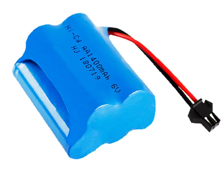 6V 1400Mah Ni-Cd Oplaadbare Batterij Voor Rc Speelgoed Auto 'S Tanks Treinen Robots Boten Guns Ni-cd Aa 6V Batterij