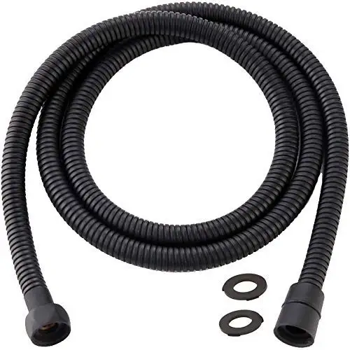 Kink-free Shower Hoses Matte Black 78.74-Inches Extension for Handheld Showerhead Stainless Steel 360 Degree Swivel