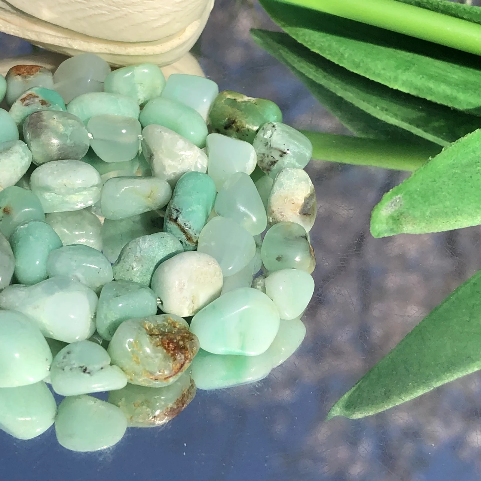 8-10mm Natural Irregular Chrysoprase Australia Jades Stone Loose Spacer Beads For Jewelry Making DIY Finding Bracelet Necklace