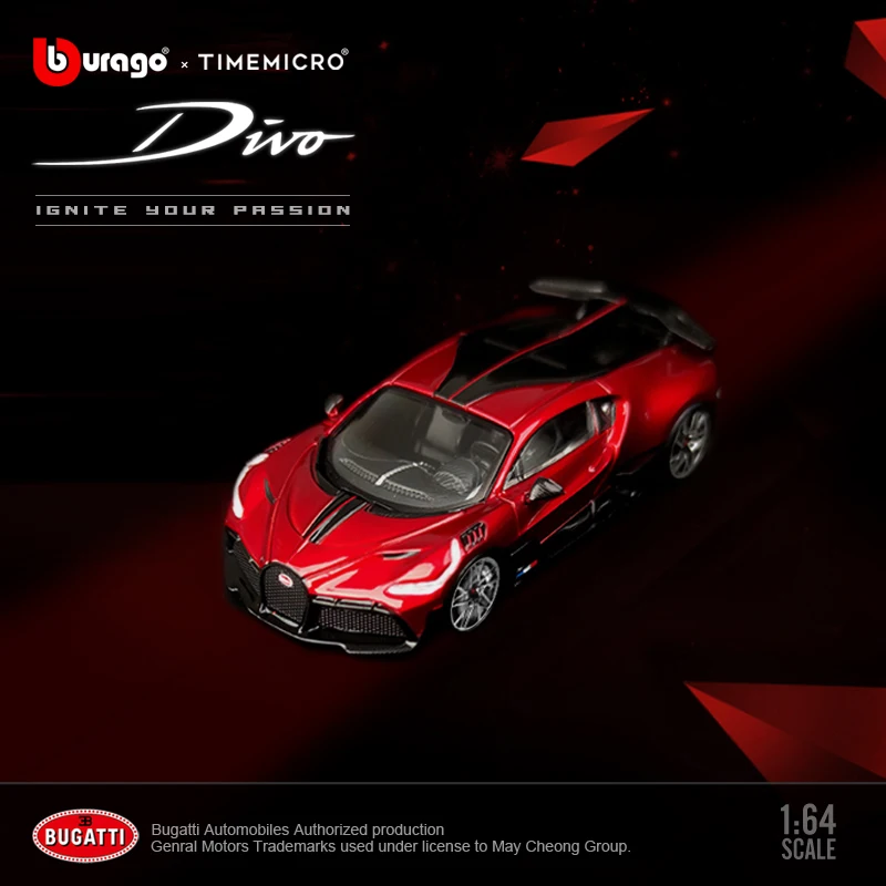 

Time Micro 1:64 модель автомобиля DIVO, спортивный автомобиль, литье под давлением, металлический красный