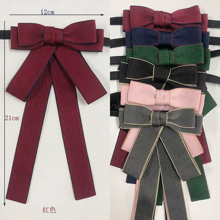 bow professional dress uniform ladies temperament bow blue wine red school uniform student tie bow tie girls kids