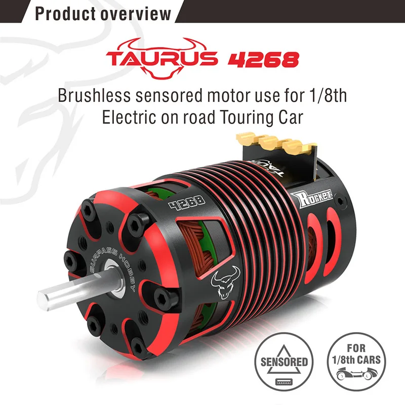 Rocket RC 4268 4274 V2 2700KV 2450KV 2350KV 2150KV 2000KV 1850KV 1550KV Sensored Brushless Motor for 1/8 RC On-road Off-road Car