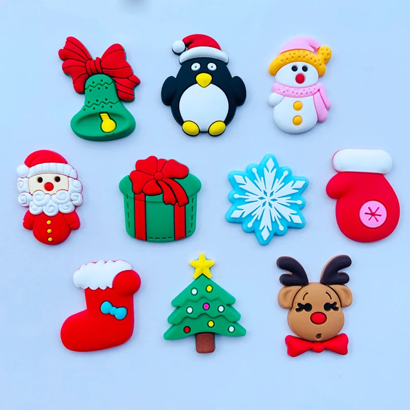 10 / 20 PCS Cute Cartoon Christmas Series Flat Back Soft Glue DIY Scrapbook Mobile Phone Shell Accessories B26