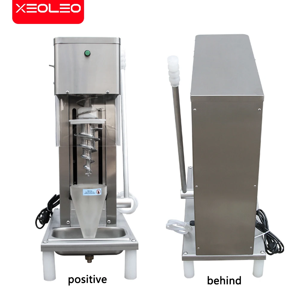 XEOLEO Commercial Electric Swirl Drill Ice Cream Mixer Machine 750W Frozen Yogurt Machine Yogurt Ice Cream Machine With Cleaning