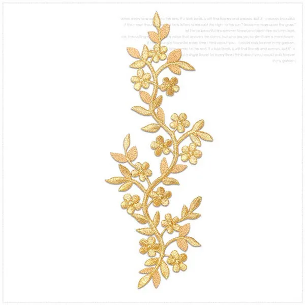 26cm Plum Blume Kostüm Patches Eisen Auf Applique für Kleidung Thermoadhesive Patches Aufkleber Auf Kleidung Gestickte Patches – Detail 7