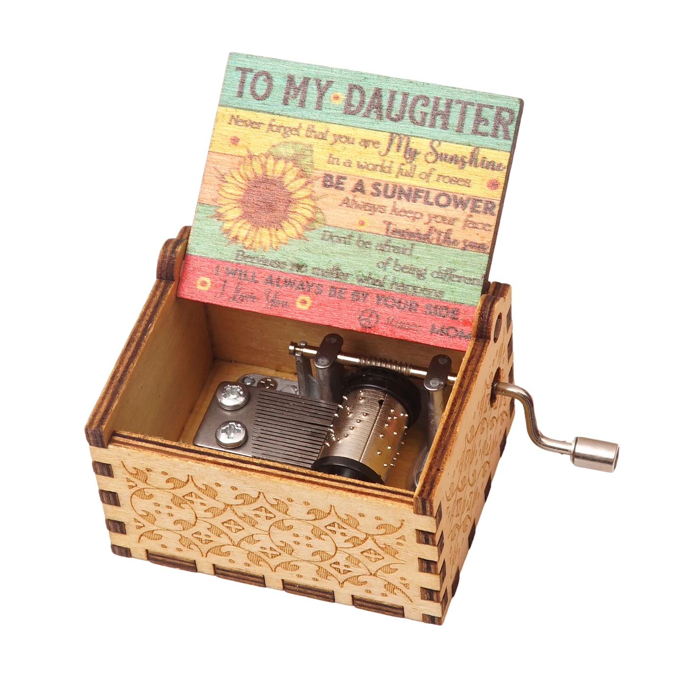 New handcranked music box, you are my sun theme song \Love Dad, Love Mom, Love Daughter, Love Wife\ Christmas Gift Birthday Gift