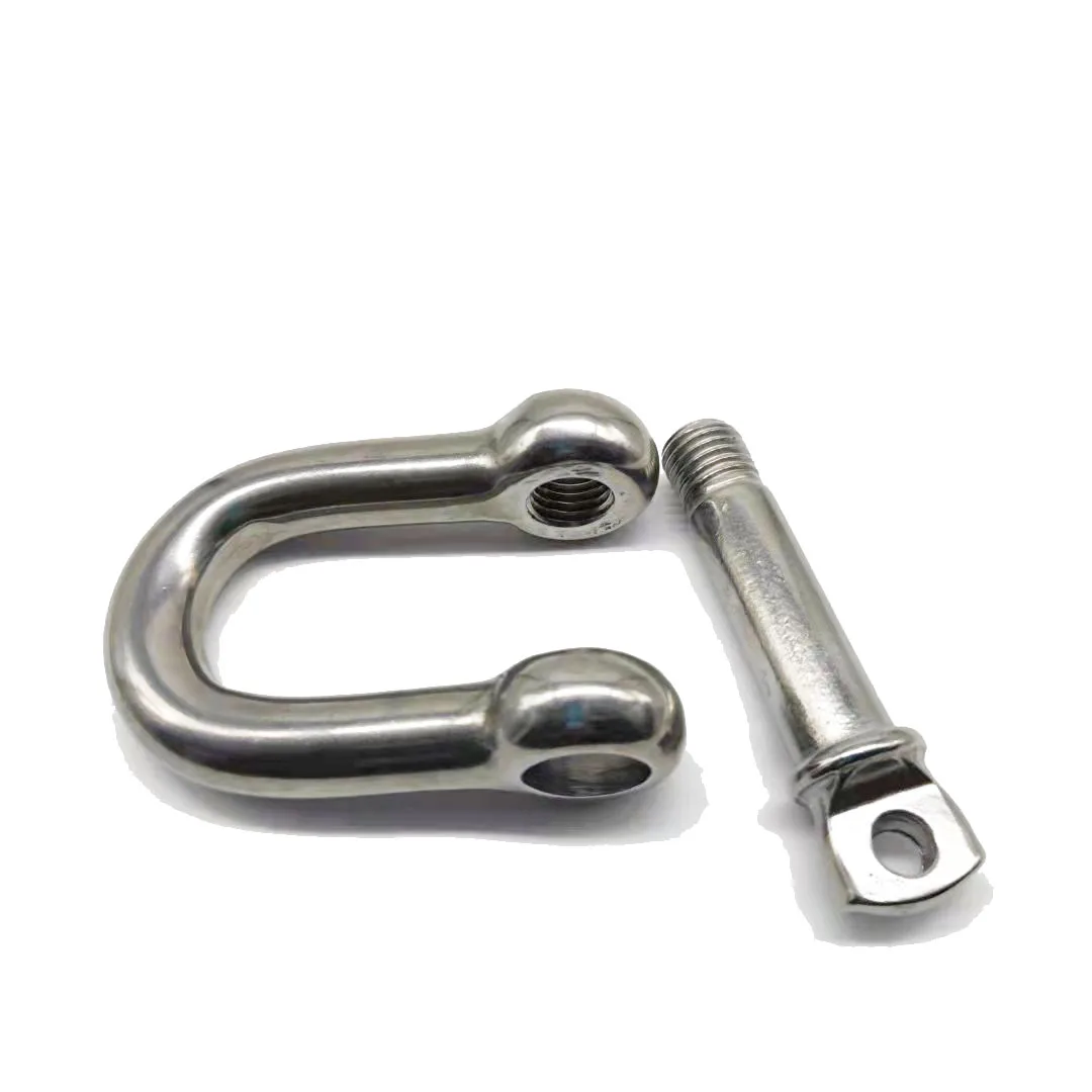 M5 4pcs stainless steel 304 D- dee shackle , High quality antirust shackle , sus304 m4 dee shackle