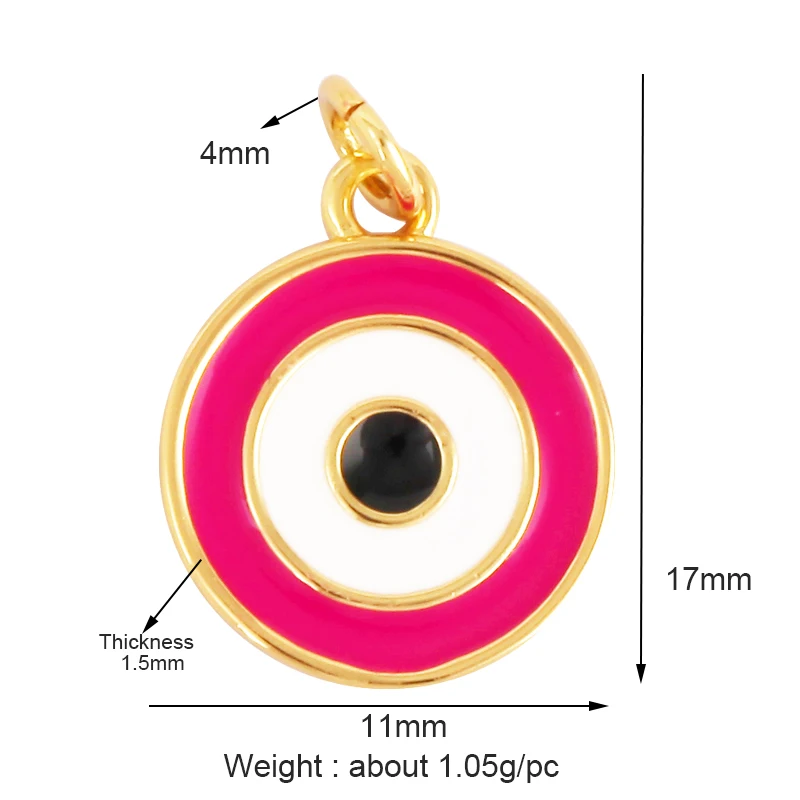 Super Mini turecka zawieszka na szczęście Evil Eye, ojo turco bisuteria, naszyjnik z biżuterią akcesoria do bransoletki L39