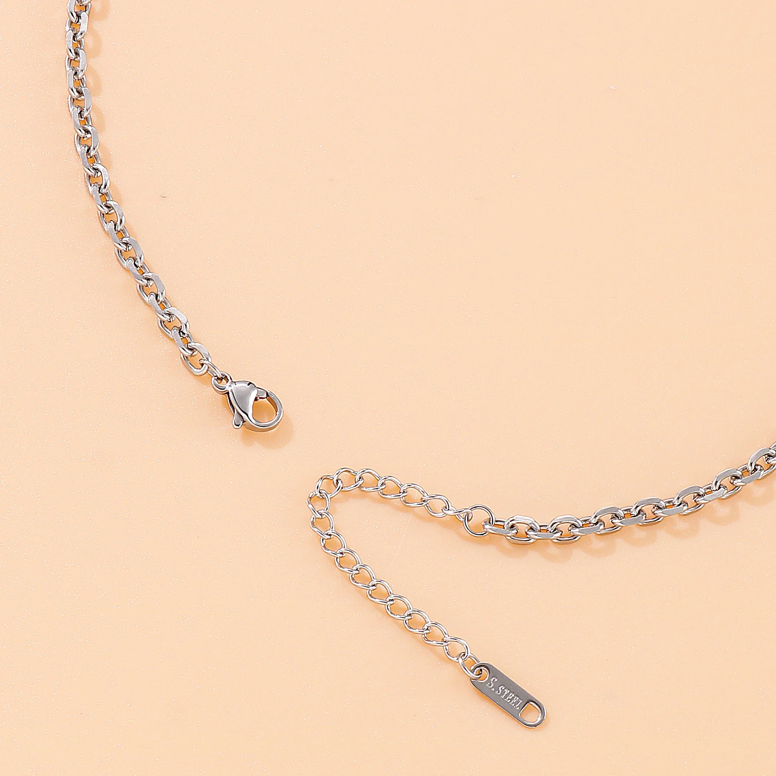 KALEN Romantic Heart Pendant Necklace Set for Women Stainless Steel 18 K Metal Texture Choker Necklace Bracelet Anniversary