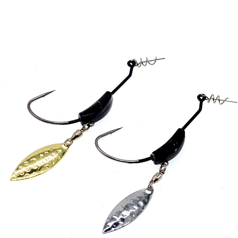 Jig Head Spinner con rodamientos para señuelos de vinilo