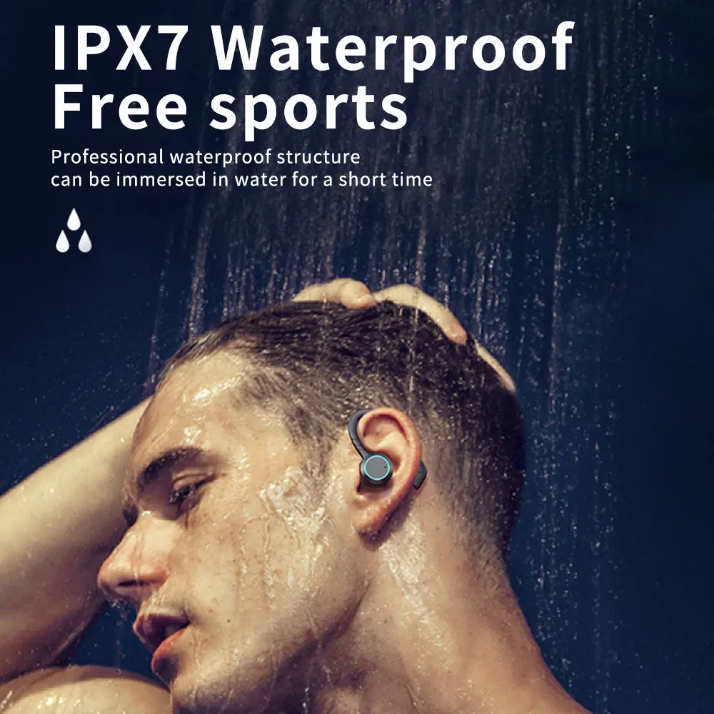 TWS Bluetooth 호환 5.0 이어폰 무선 헤드폰 소음 감소 9D 스포츠 헤드셋 핸즈프리 마이크 포함