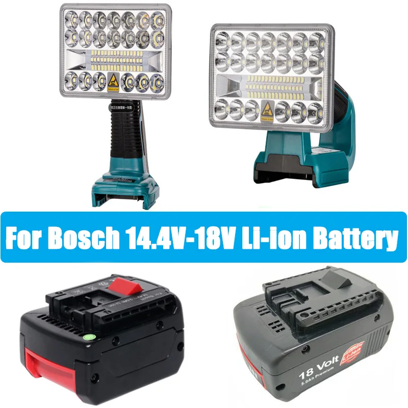 Imagem -02 - Luz de Trabalho Led para Bosch Bateria Li-ion com Usb Ferramenta de Substituição Bat609 18v Bat618 Bat609g