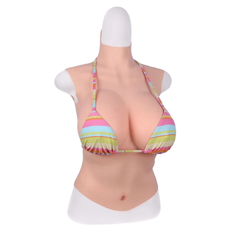 Realistic Shemale Cosplay Silicone Breast Forms Fake Artificial Boobs for Crossdresser Transvestite Sissy Drag Queen CDE Cup