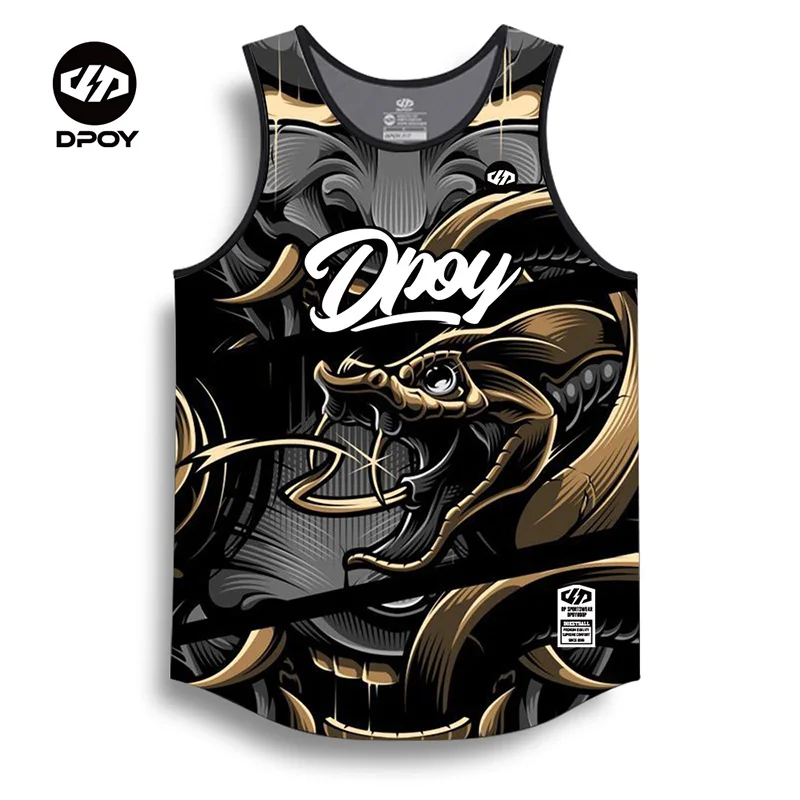 Dpoy original design bezrękawnik koszykarski luźne i oddychające męskie komiksy artystyczne ciekawa bluza artystyczna kreatywność high stre