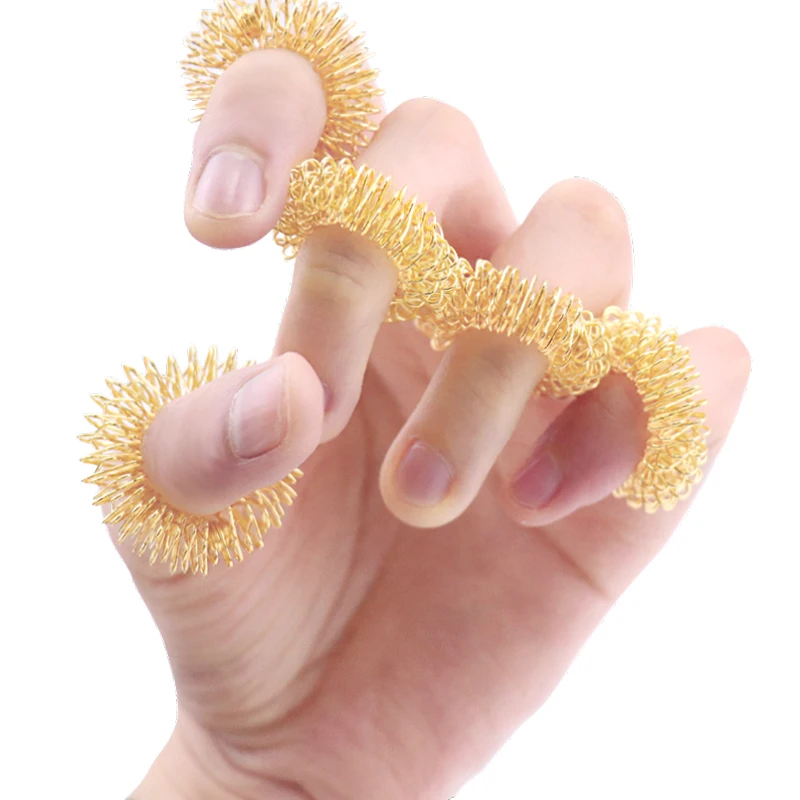 500Pcs Finger Massage Ring Acupuncture Rings Massage Ring Hand Relaxtion Promote Finger Blood Circulation Health Care Tools