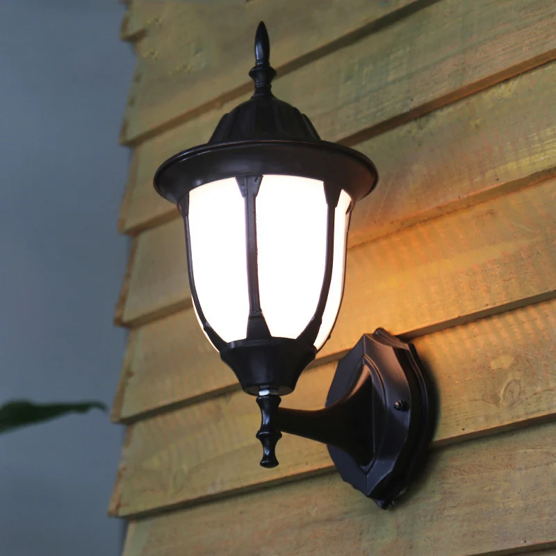 Europe Outdoor Wall Lamp Waterproof Garden Lights Retro Creative Acrylic Shade Fence Lighting