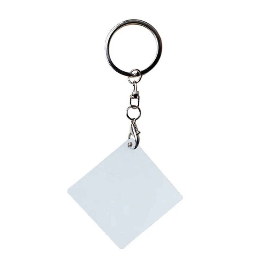 10 sztuk sublimacyjnych dwustronnych breloków do kluczy ze stopu aluminium Transfer Print Blank DIY Keyring