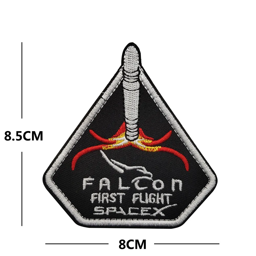 Przestrzeń X Falcon 9 łatki CRS-3 autentyczna misja SPACEX smok FALCON 9 ISS ładunek RESUPPLY haftowana łatka naszywka