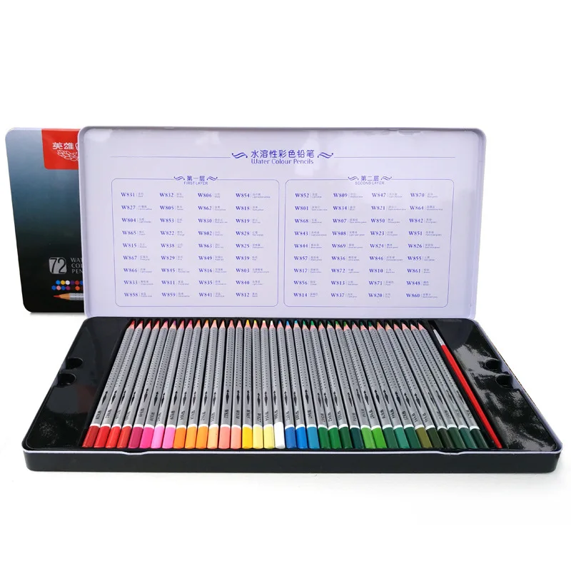 72 Colors Professional Watercolor Pencils Set Drawing Colour Pencil for Student School Stationery colored lapices de colores