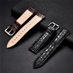 Crocodile Skin Design Calfskin Strap Stone Pattern Leather Watchbands Replacement Business Straps 16 18 20 22 24mm Watch Band