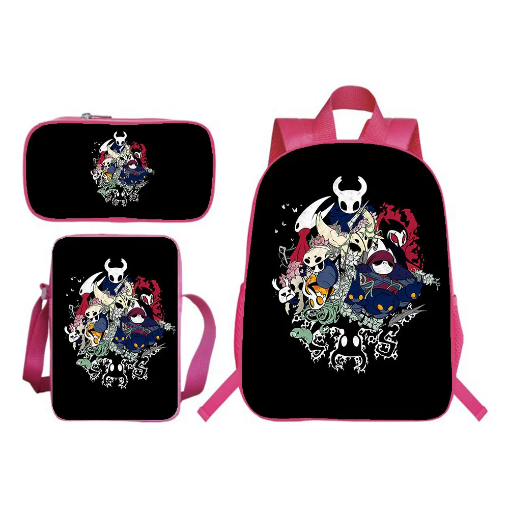 

Game Hollow Knight Backpack 3pcs Set (backpack+shouder Bag+pen Bag)Boy Girl School Bag Teens Bookbag Rucksack Gift