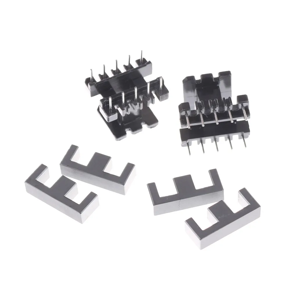 5 Sets EE25 5+5pin Transformer Bobbin PC40 Ferrite Core Vertical