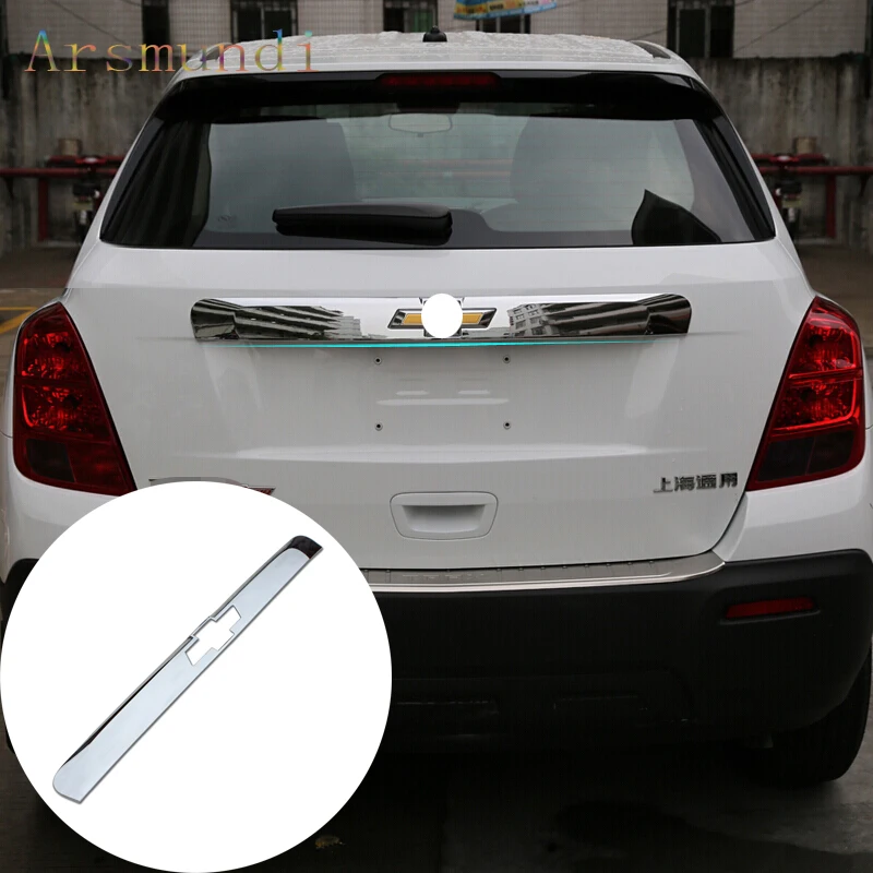 For Chevrolet TRAX 2014-2020 ABS Chrome Rear Trunk Lid Moulding Cover Trim 1pcs Styling