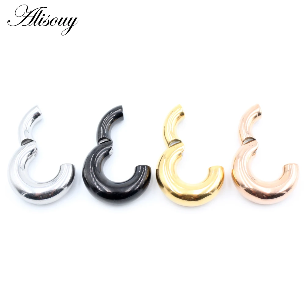 Alisouy 1PC Punk 316L Stainless Steel Magnetic Ear Weights Expander Stretcher Plugs Tunnels Gauge Earring Body Piercing Jewelry