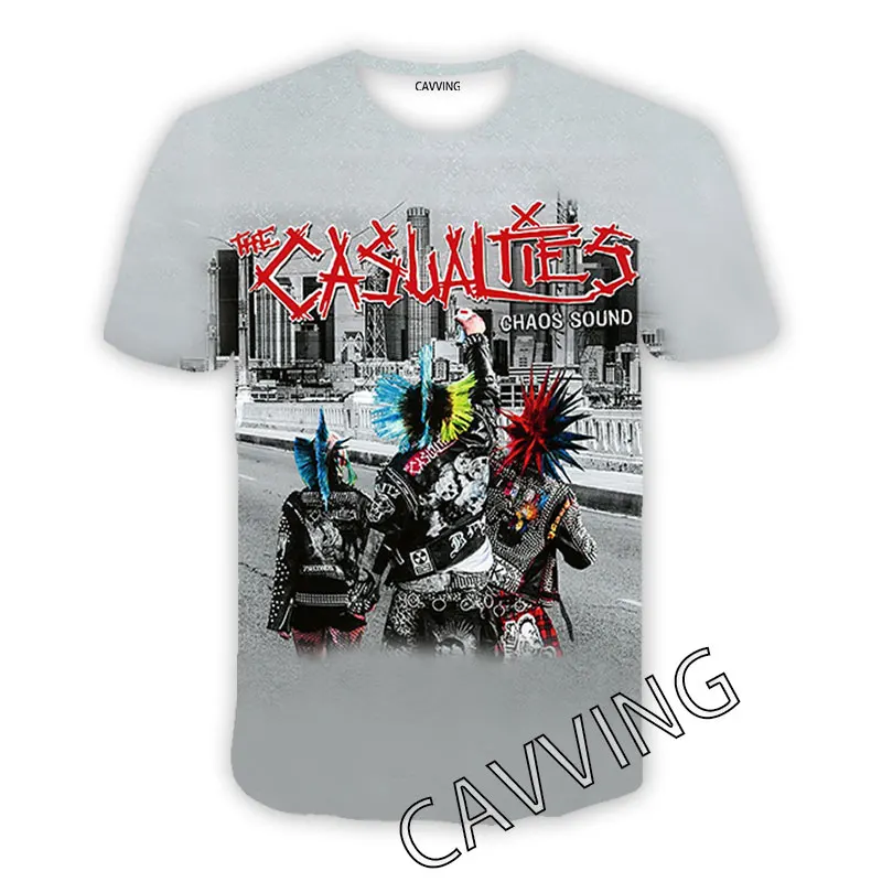 CAVVING 3D Printed  The Casualties Band  Casual T-shirts  Hip Hop Tee Shirts Harajuku Styles Tops Clothing for Men/women