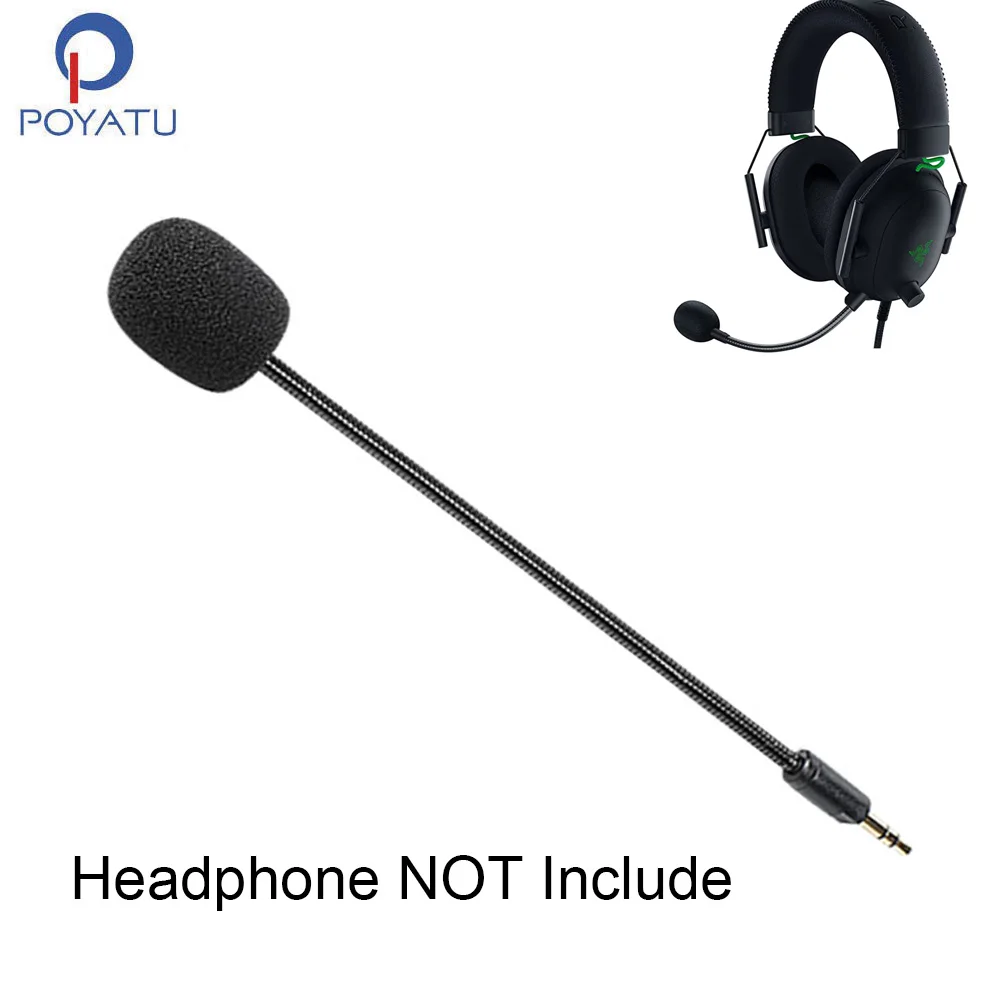 POYATU For Razer V2SE Game Mic Boom For Razer BlackShark V2 SE Gaming Headset MIC Microphone Replacement Headphone Mic Replace