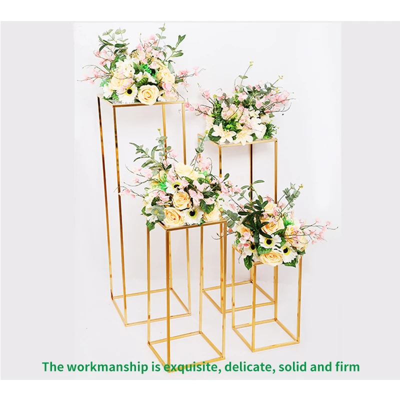 Removable Iron Flower Rack for Decoration, Geometric Support, Antirust Decoration, Wedding Party, Floor, Core Props, 2Pcs