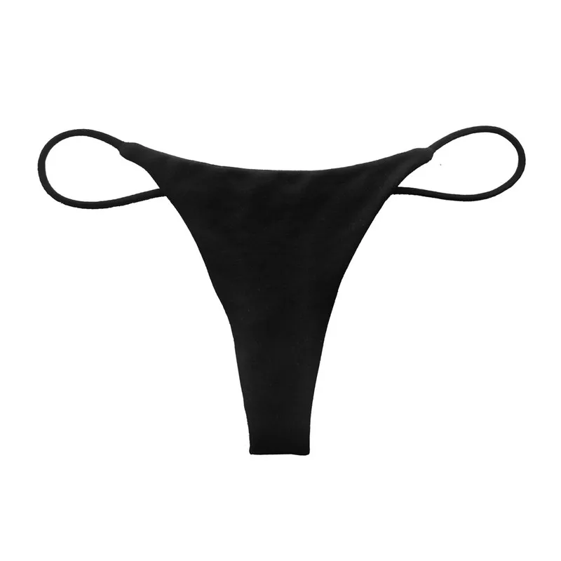 Sexy Bikini G Strings Women Brazilian Bikini Thongs Swim Bottoms Low Rise Female Cheeky Panties Cotton Underwear Sunbath Beach